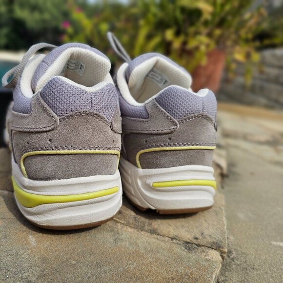 Vionic 23WALK Suede Mesh Walking Sneakers Gray/Yellow — Women’s 10 (EU 42) Ortho - Picture 4 of 5